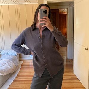 VINTAGE J.JILL Waffle Button Shirt
